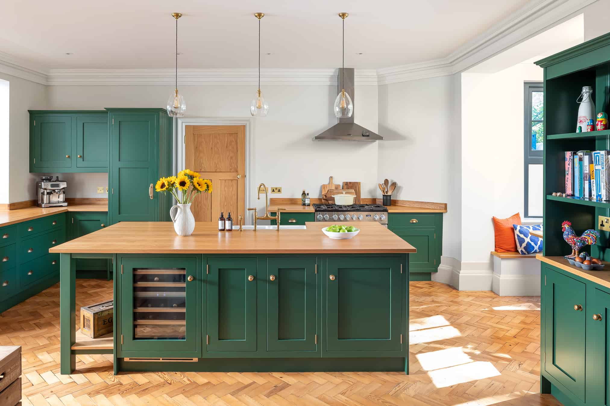 green-kitchen-cabinets