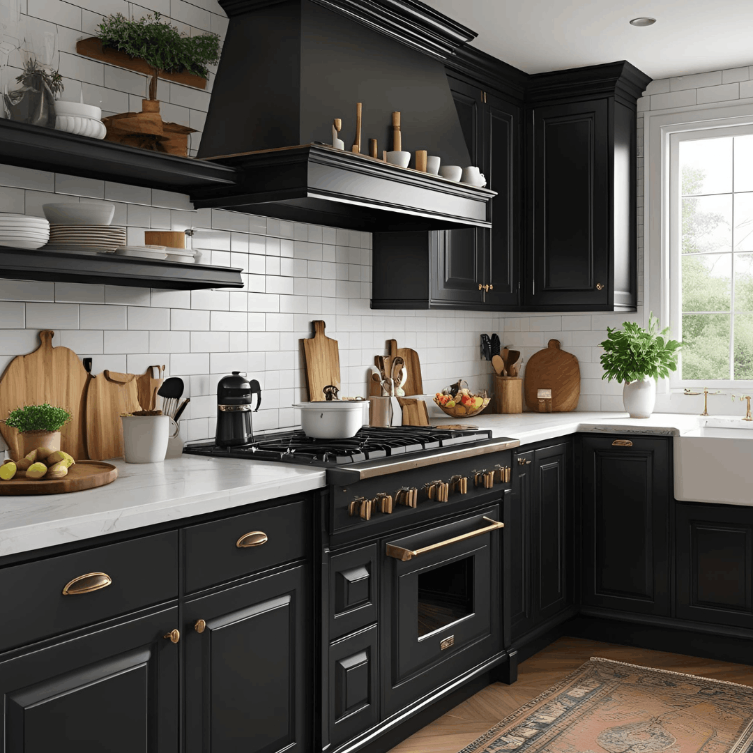 black-kitchen-cabinets